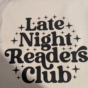 Late Night Readers Club Tote Bag Large Bag